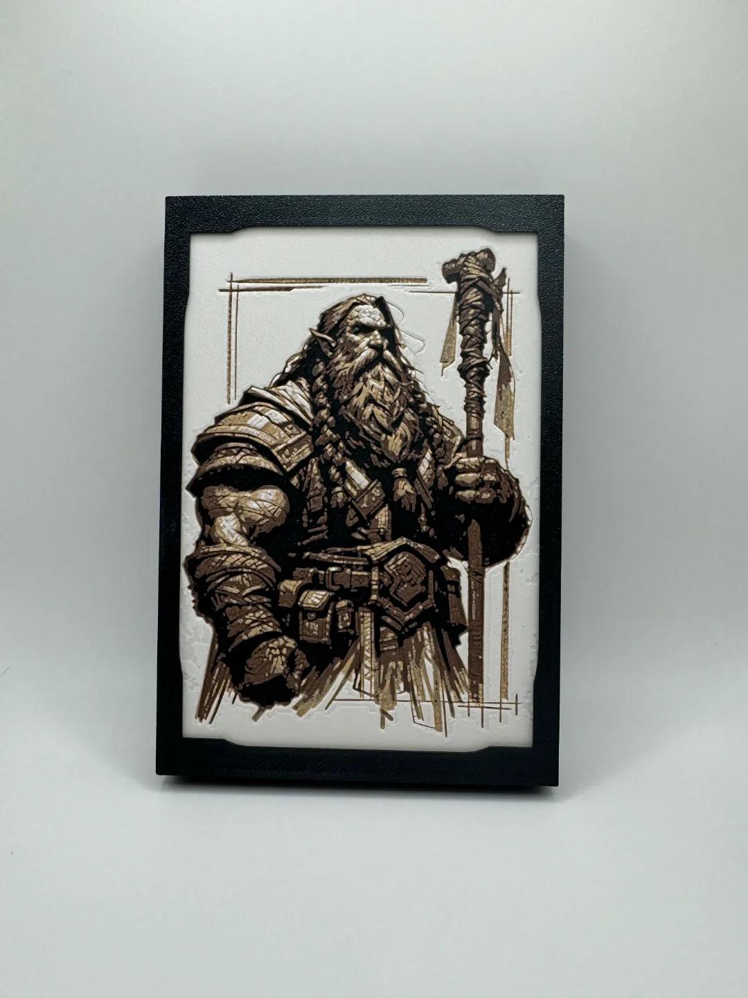 D&D Character Themed Paintings - Multiple Options - 3D Printed