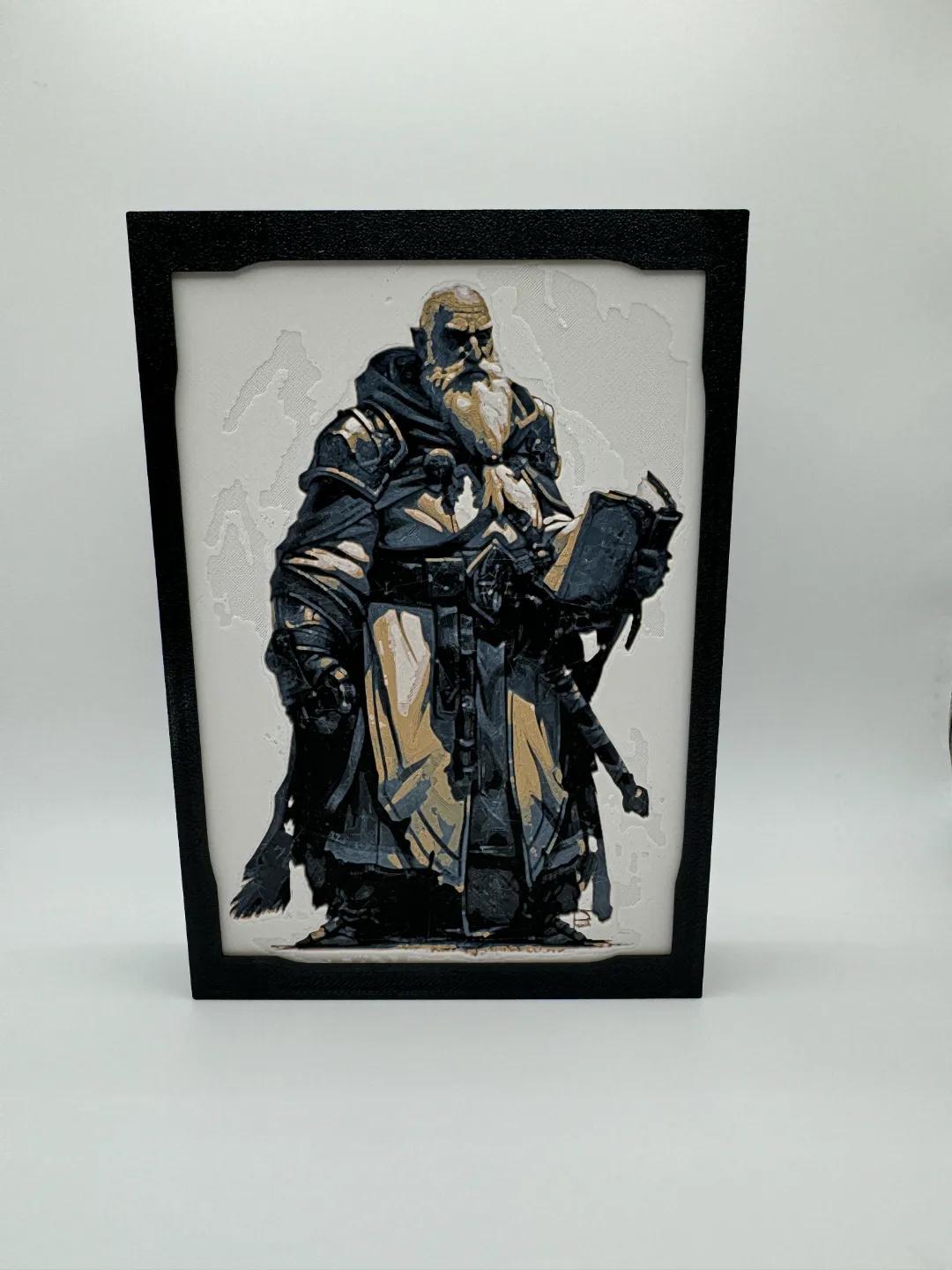 D&D Character Themed Paintings - Multiple Options - 3D Printed