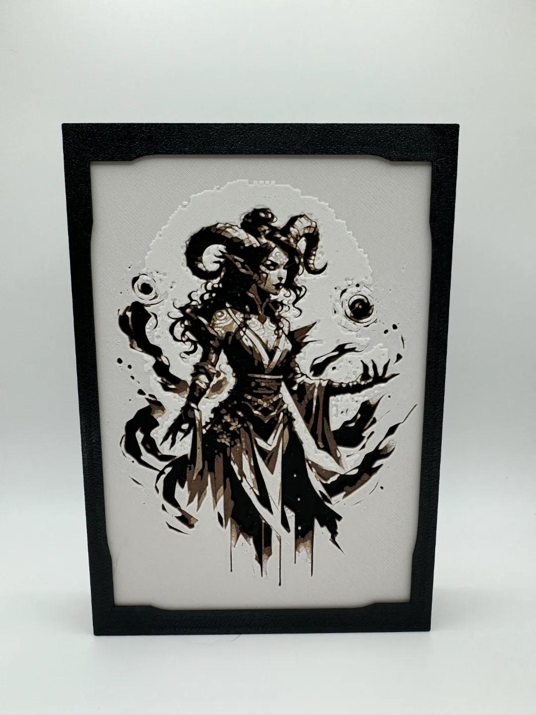 D&D Character Themed Paintings - Multiple Options - 3D Printed
