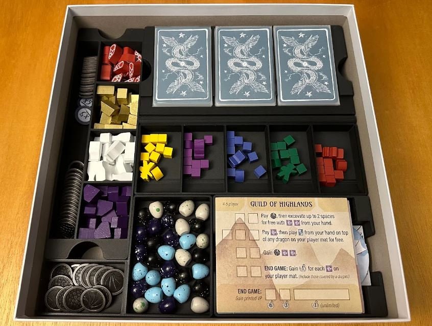 Wyrmspan Boardgame Organizer and Insert (etsy image id: 5975499172)
