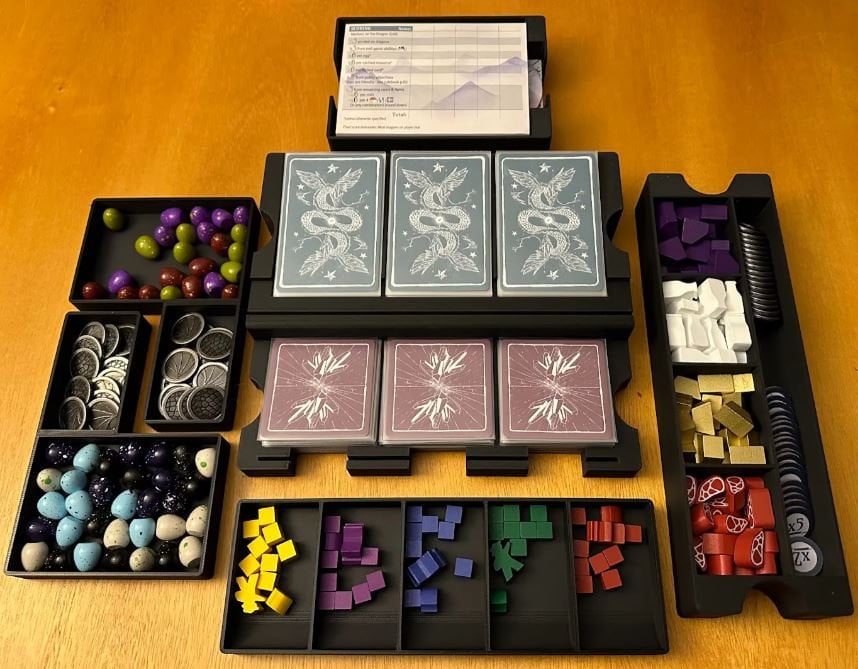 Wyrmspan Boardgame Organizer and Insert (etsy image id: 6023571981)