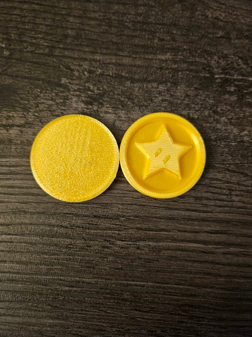 3D Printed Star Coins: Gold Party Favors & Game Counters (etsy image id: 6145656742)
