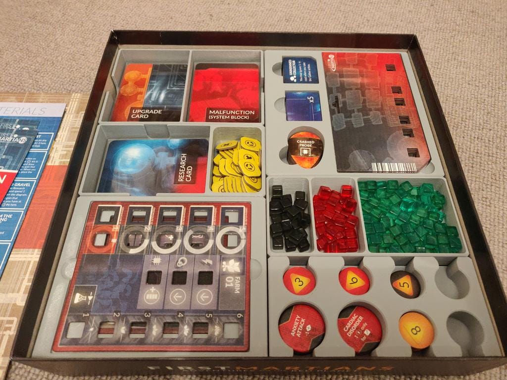 First Martians - Adventures on the Red Planet Board Game Organizer and Insert (etsy image id: 6252922786)