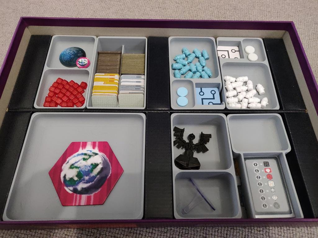 Black Angel Board Game Organizer and Insert (etsy image id: 6254046446)