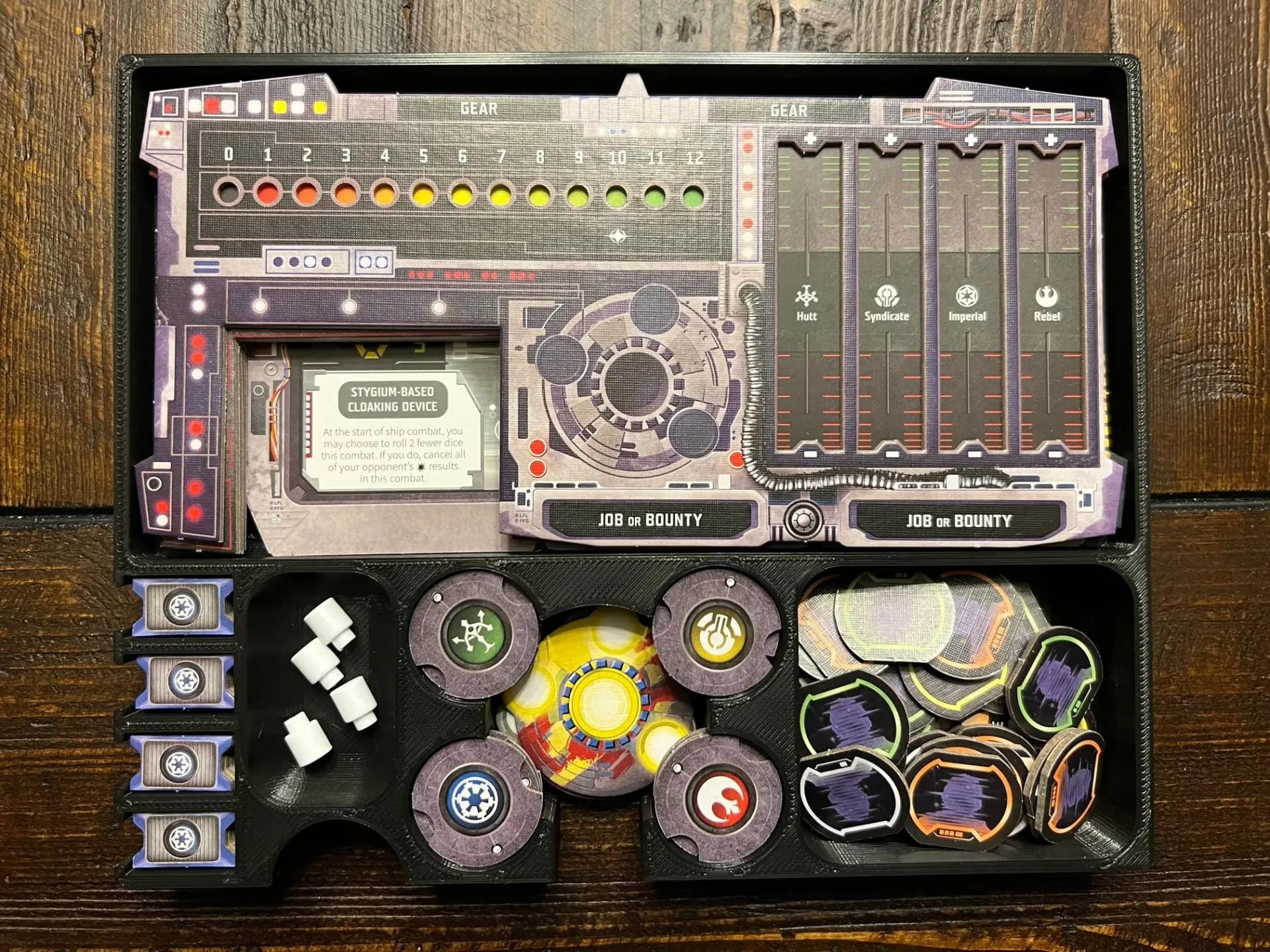 Star Wars Outer Rim + Unfinished Business Expansion Board Game Organizer and Insert (etsy image id: 6254214342)