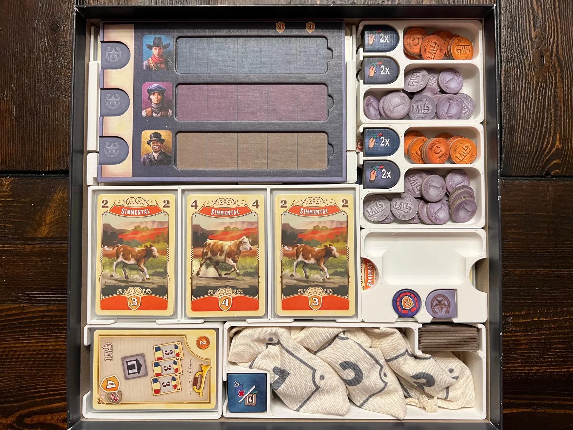 Great Western Trail + Rails to the North Board Game Organizer and Insert (2nd Edition) (etsy image id: 6254303410)