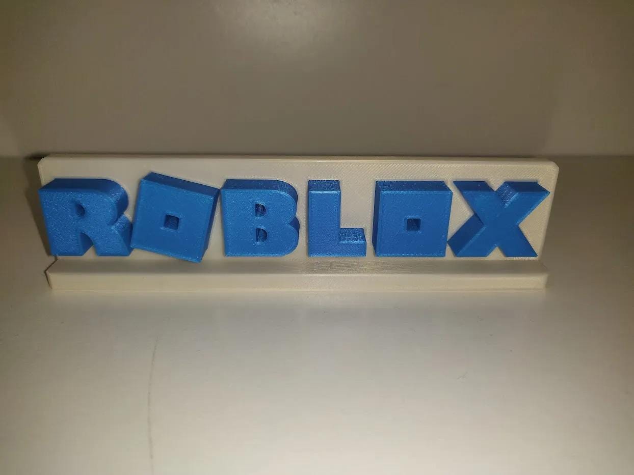 Roblox Sign with Custom Colors - Pairs great with Robux Coins for Party Decorations or Desk Art! (etsy image id: 6256707278)