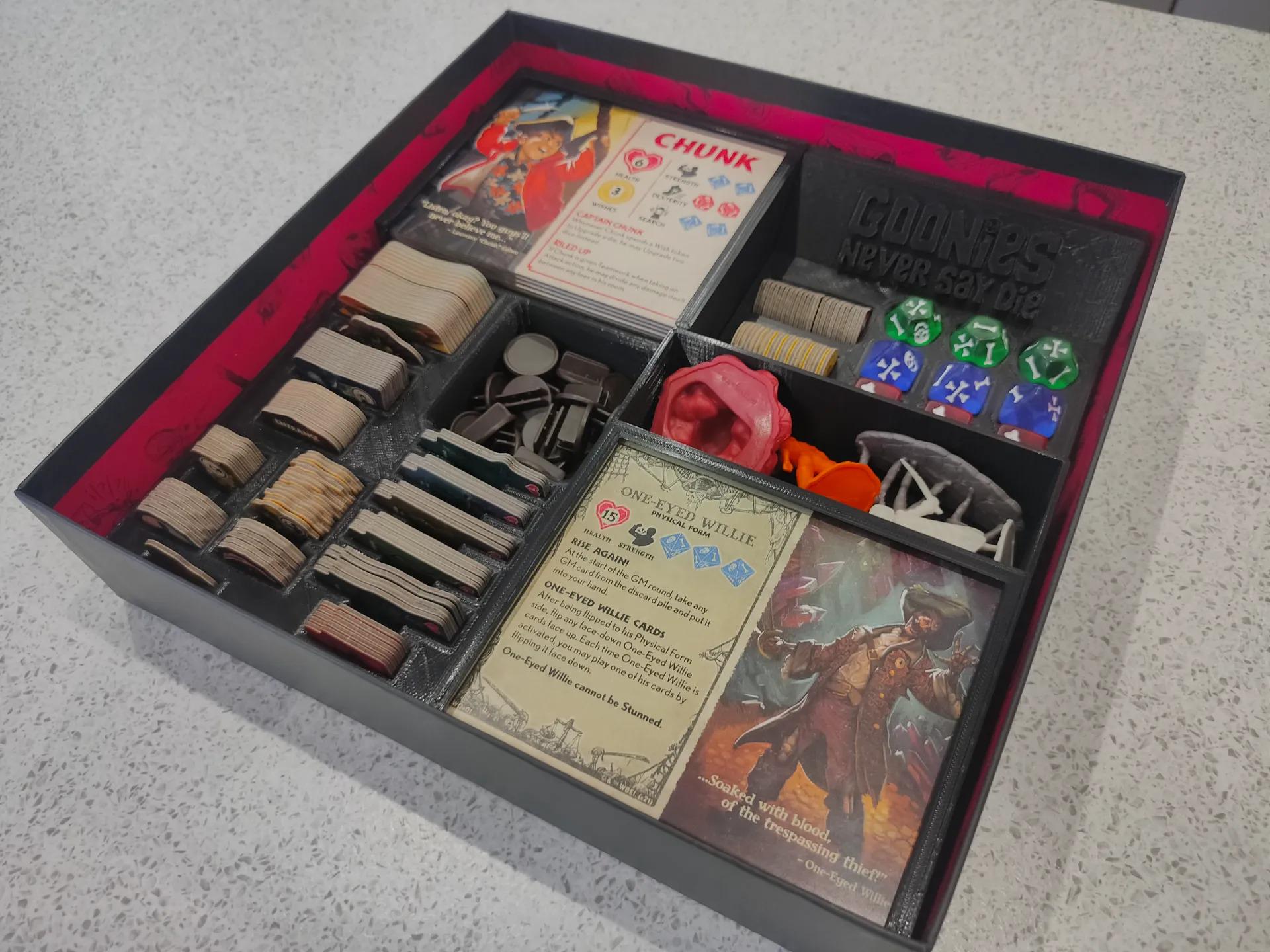 Goonies Never Say Die Board Game Insert and Organizer (etsy image id: 6273000902)