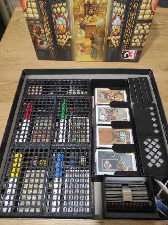 Taverns of Tiefenthal Board Game Organizer and Insert + Player Boards + Open Doors expansion (etsy image id: 6283804671)