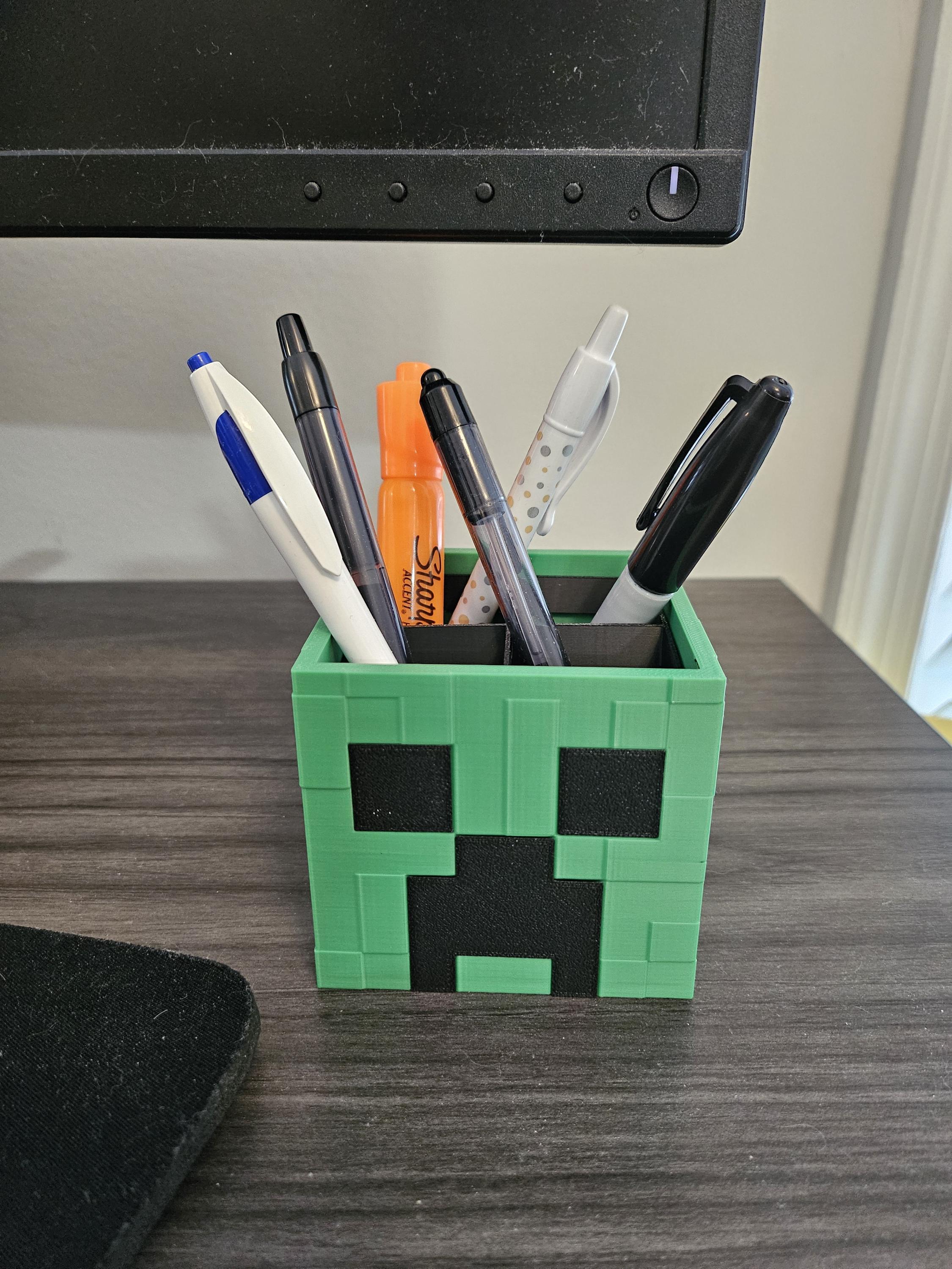 Creeper Desk Accessory Holder - Perfect for any Desk! (etsy image id: 6288325263)