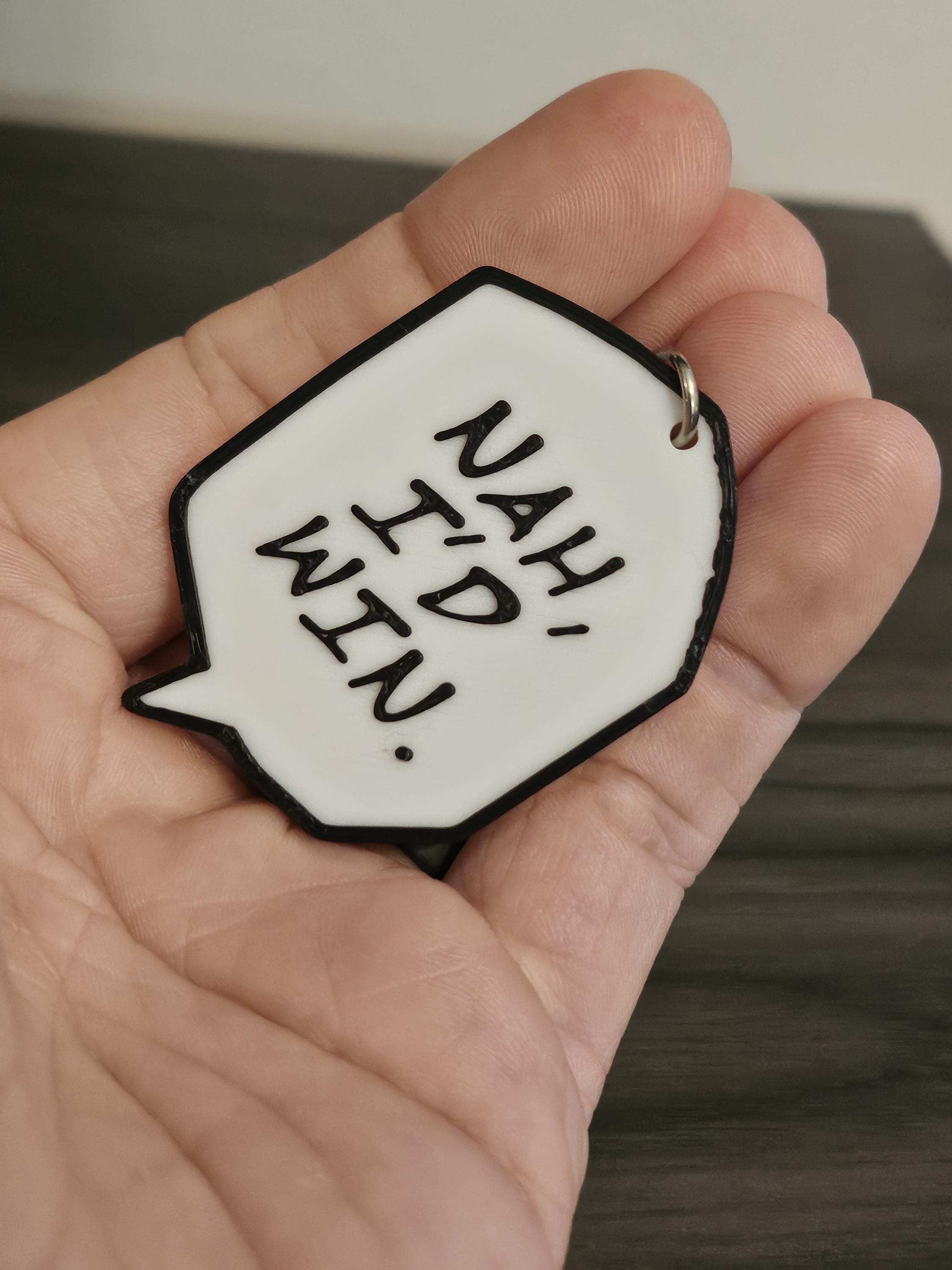 Jujutsu Kaisen Gojo Satoru Manga JJK - Nah I'd Win Speech Bubble Keychain (etsy image id: 6289144417)