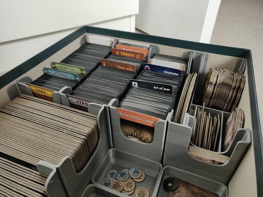 Mythic Battles: Pantheon - Deluxe Storage Box Board Game Organizer and Insert (etsy image id: 6300614571)