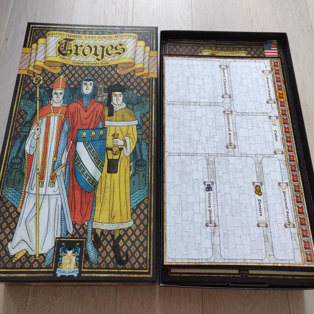 Troyes + Ladies of Troyes Expansion Board Game Organizer and Insert (etsy image id: 6301112715)