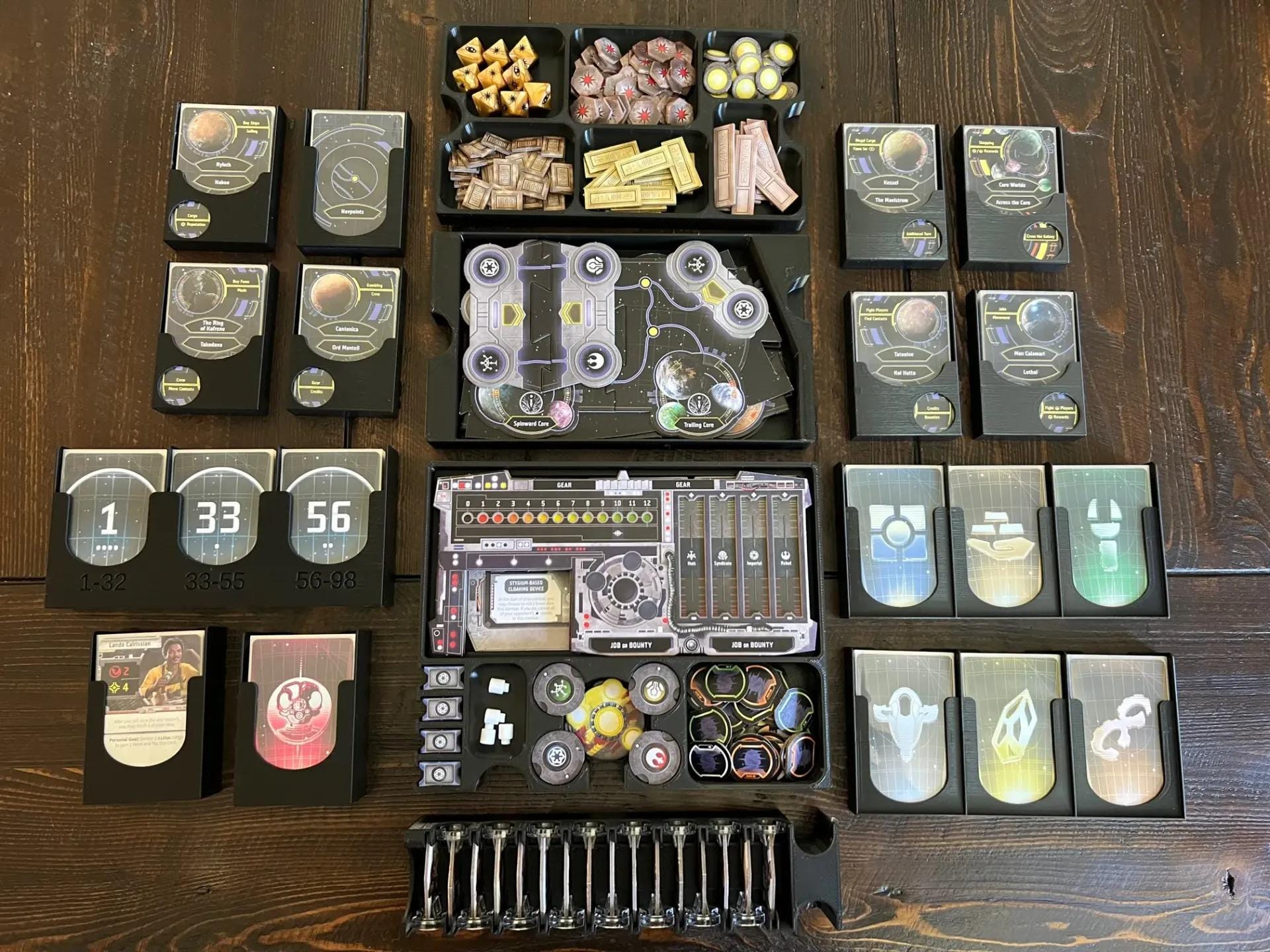 Star Wars Outer Rim + Unfinished Business Expansion Board Game Organizer and Insert (etsy image id: 6302261517)