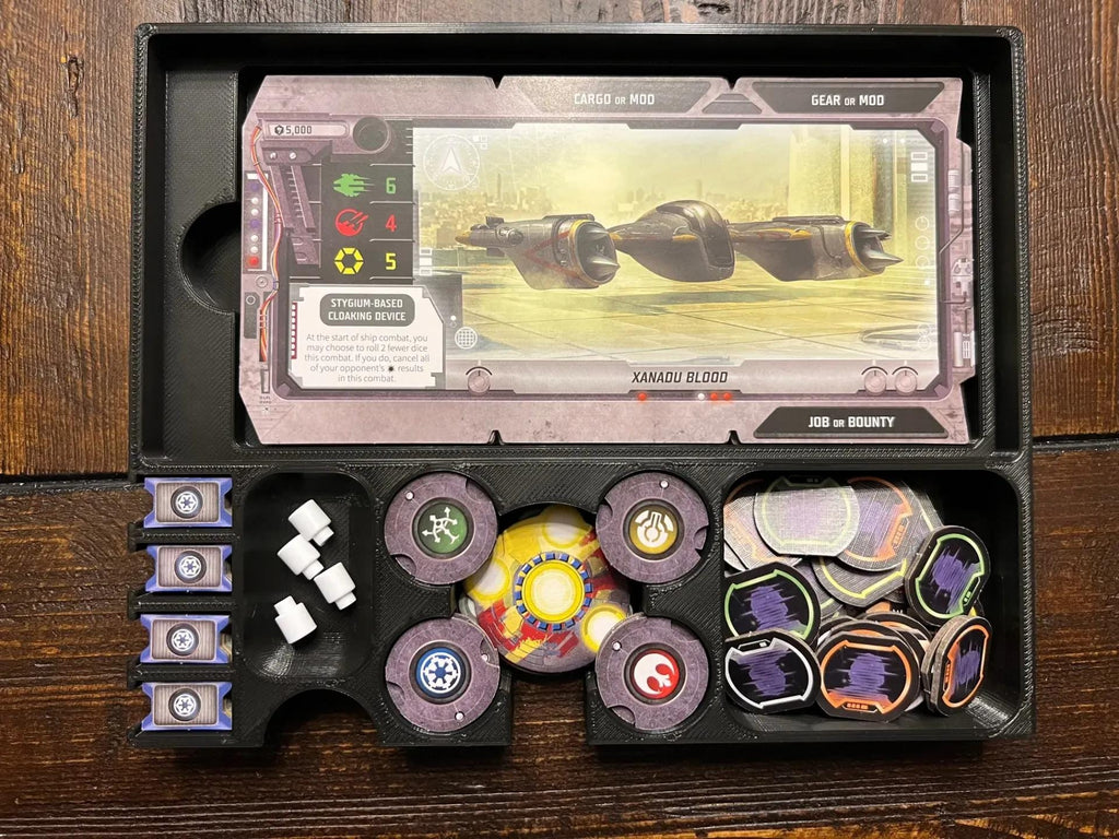 Star Wars Outer Rim + Unfinished Business Expansion Board Game Organizer and Insert (etsy image id: 6302261523)