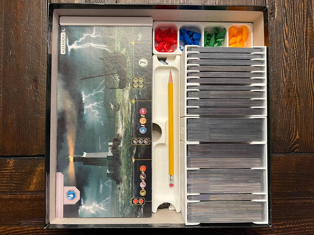 7 Wonders + Expansions Board Game Insert and Organizer (2nd Edition) (etsy image id: 6302342941)