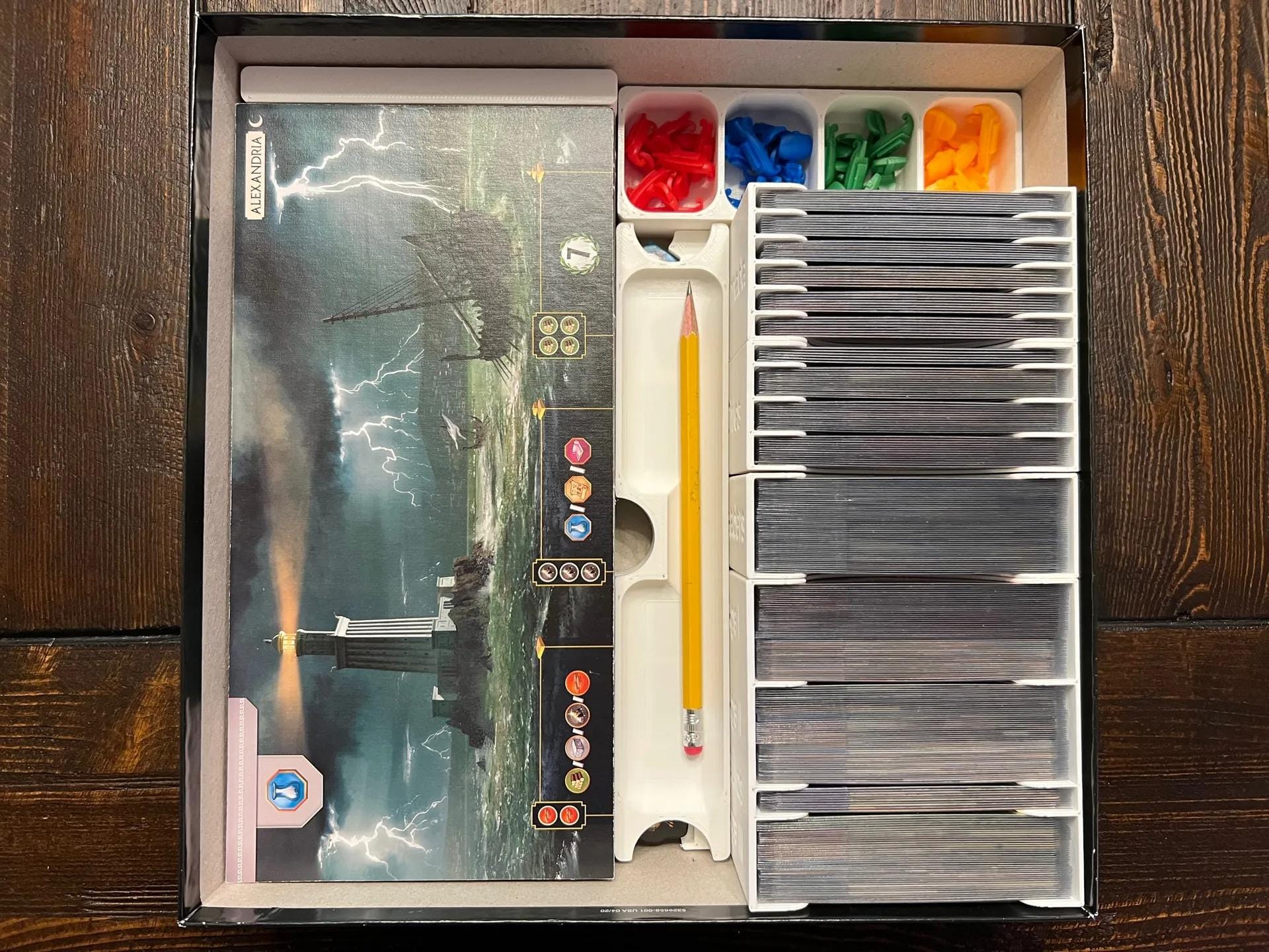 7 Wonders + Expansions Board Game Insert and Organizer (2nd Edition) (etsy image id: 6302342941)