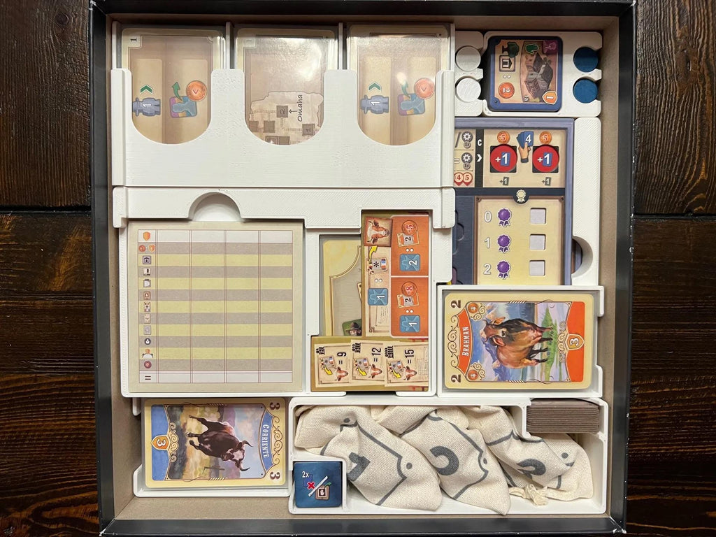 Great Western Trail + Rails to the North Board Game Organizer and Insert (2nd Edition) (etsy image id: 6302349935)