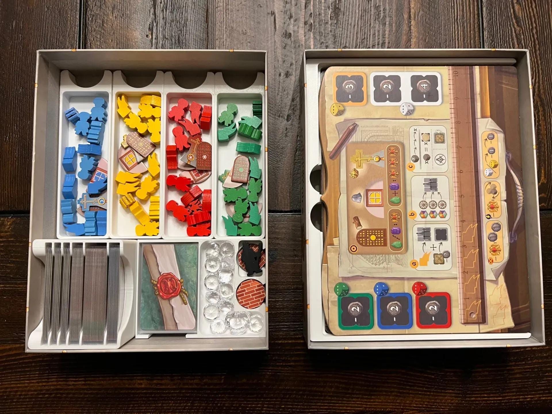 Red Cathedral + Expansion Board Game Organizer and Insert (etsy image id: 6321021363)