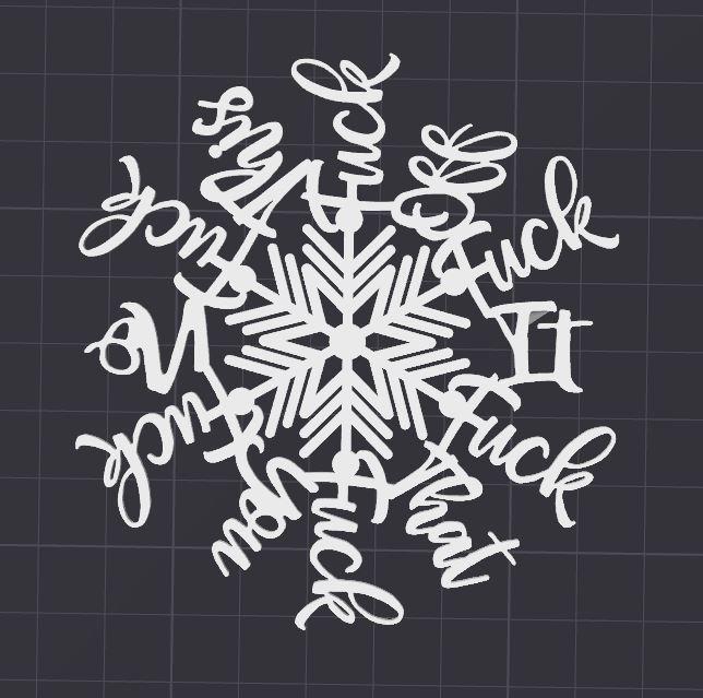 Swearing Snowflake / F**k Hidden in Every Branch / Gag Gift (etsy image id: 6501873101)