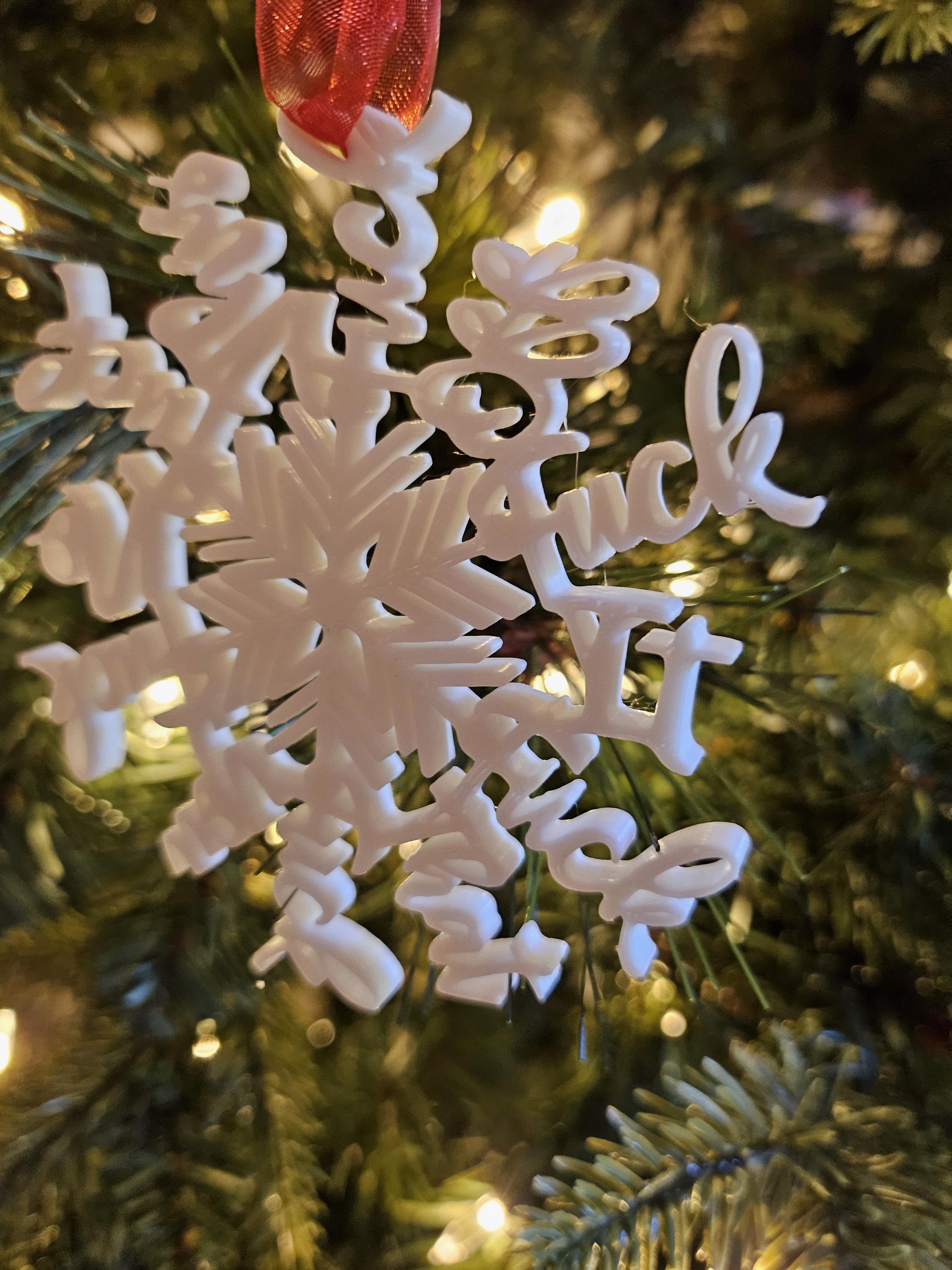 Swearing Snowflake / F**k Hidden in Every Branch / Gag Gift (etsy image id: 6504842309)