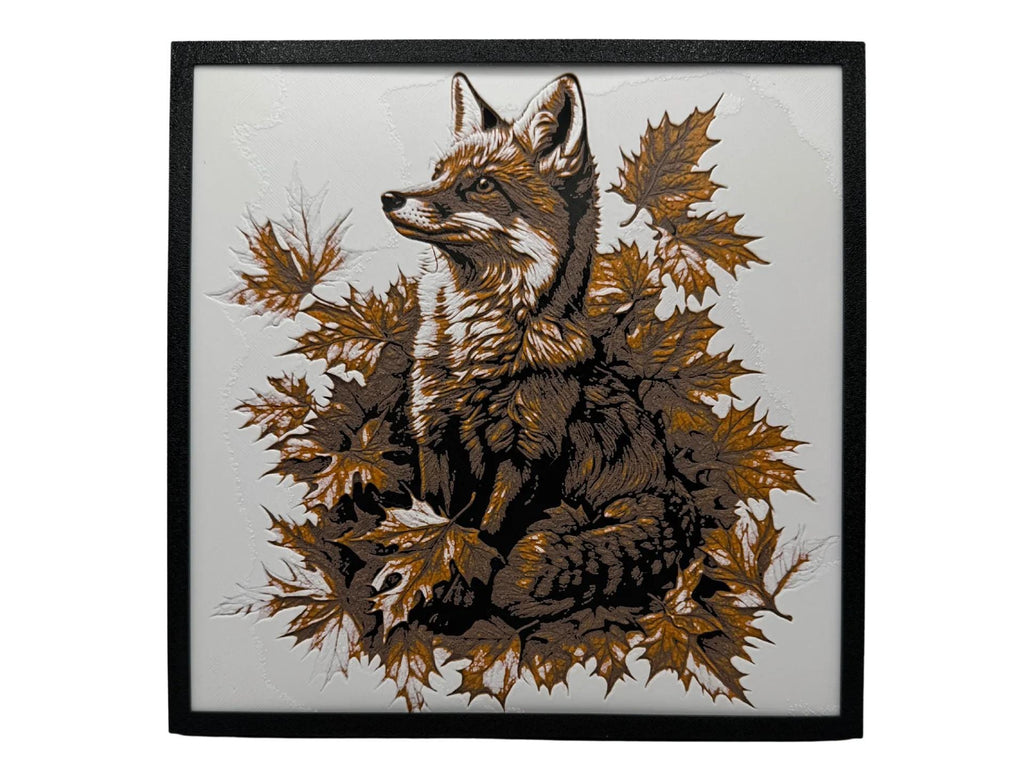 Fall Fox Painting - 3D Printed (etsy image id: 6517893898)