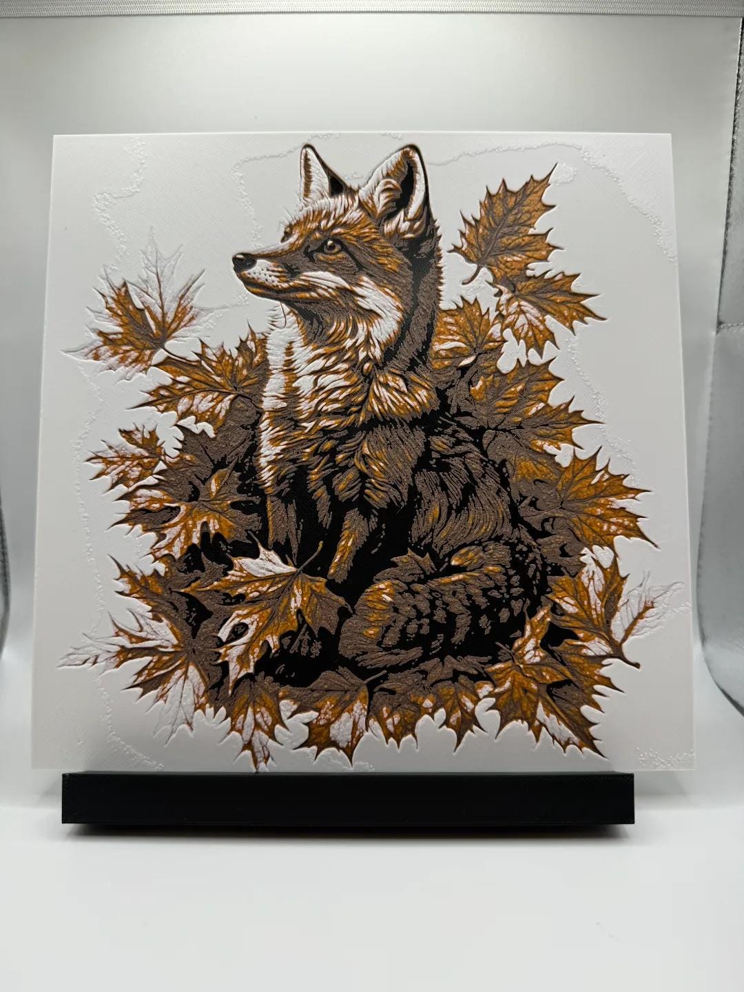 Fall Fox Painting - 3D Printed (etsy image id: 6517893900)
