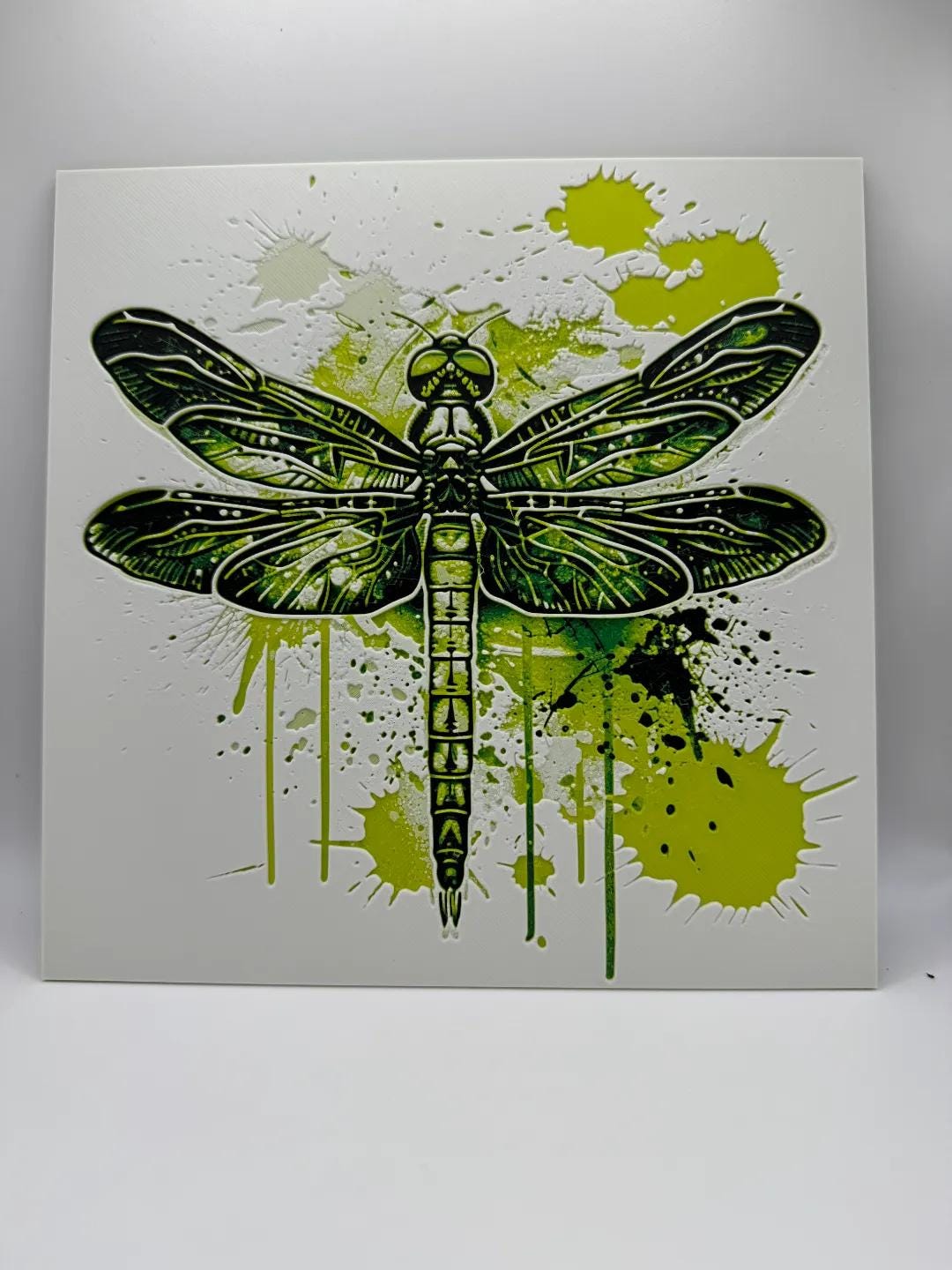 Jaded Dragonfly Painting - 3D Printed (etsy image id: 6518079432)