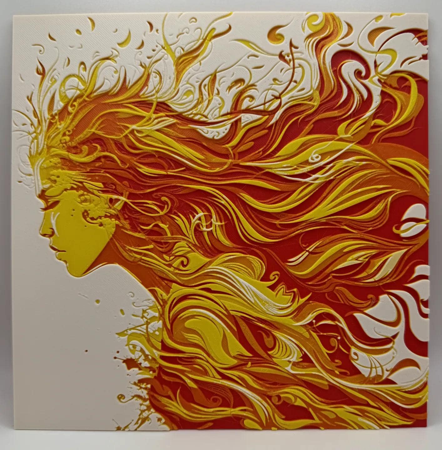 Fire Elemental Painting - Multiple Options - 3D Printed (etsy image id: 6518082068)