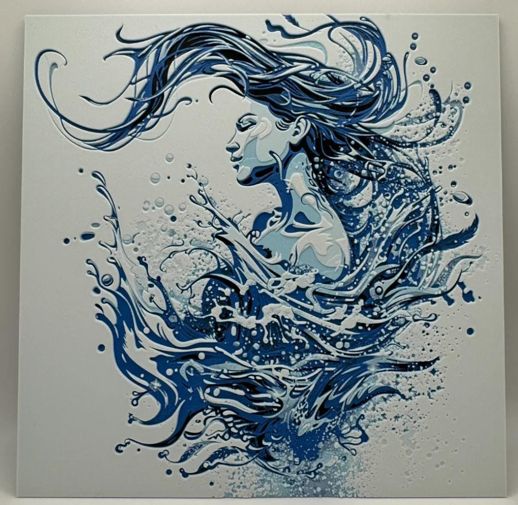 Water Elemental Painting - 3D Printed (etsy image id: 6518097670)