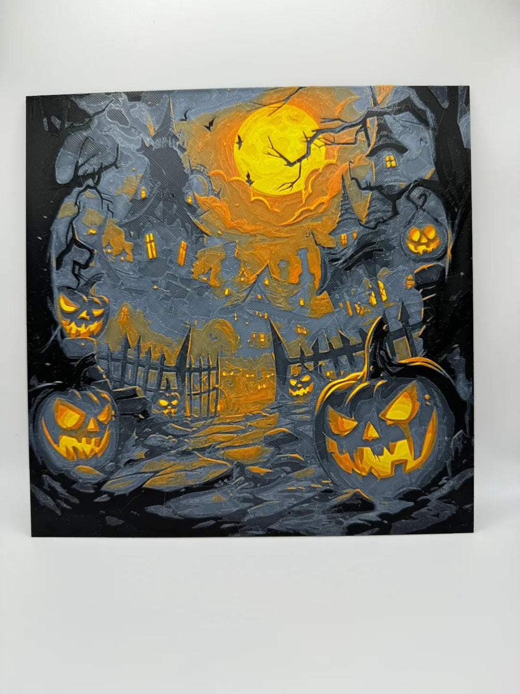 Spooky Halloween Painting - 3D Printed (etsy image id: 6518157940)