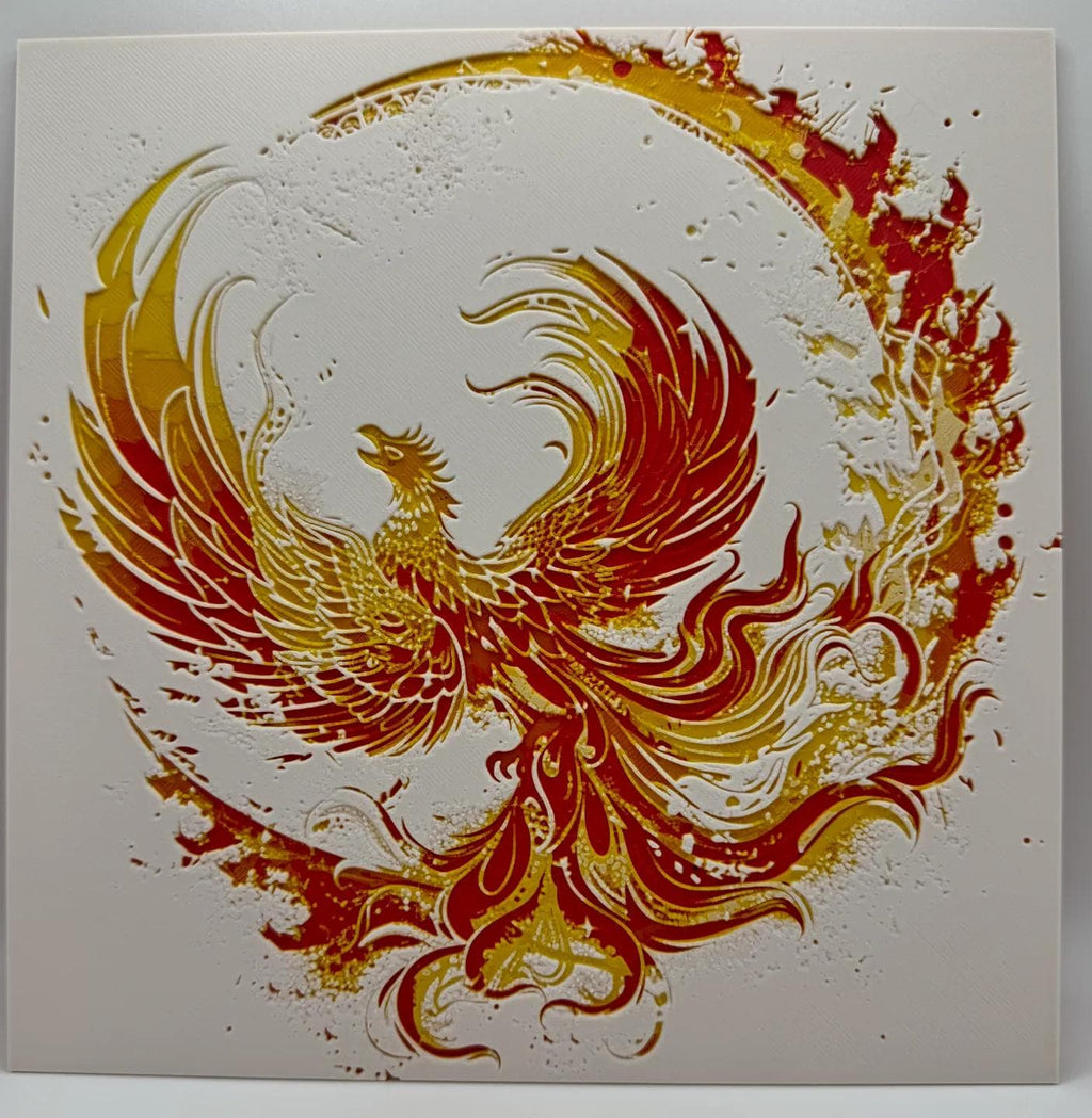 Phoenix Displays Painting - Multiple Options - 3D Printed (etsy image id: 6519463970)