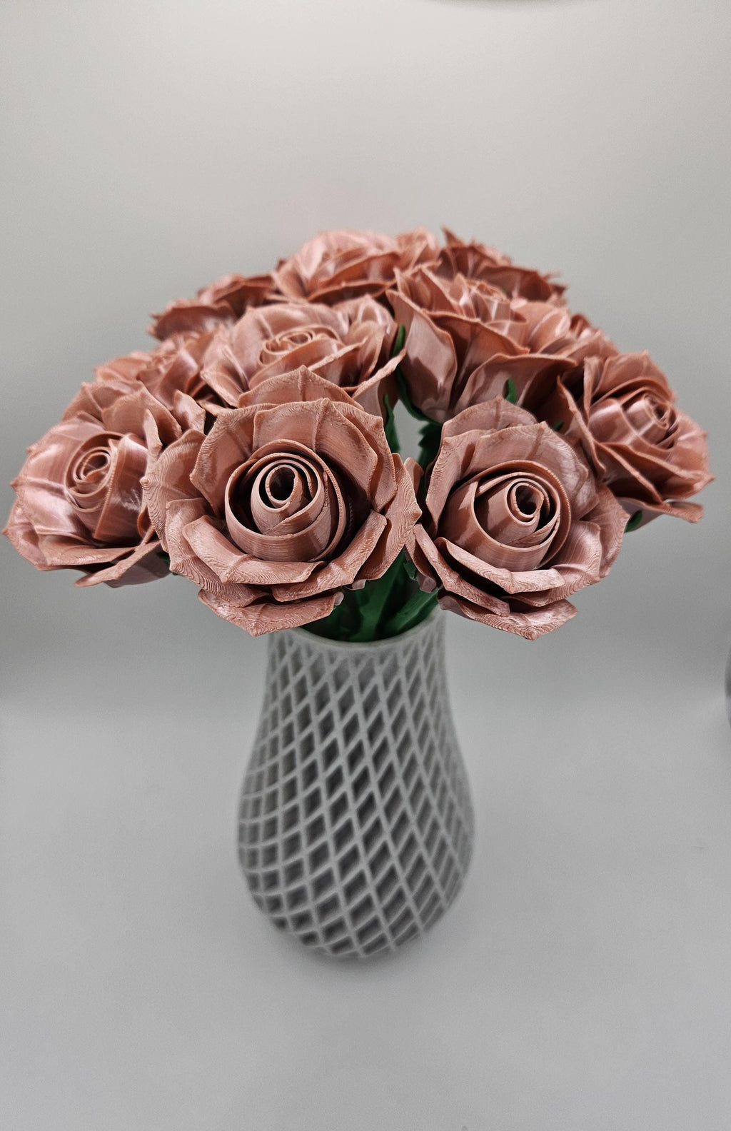 Rose Gold roses with Marble Vase (etsy image id: 6556818440)