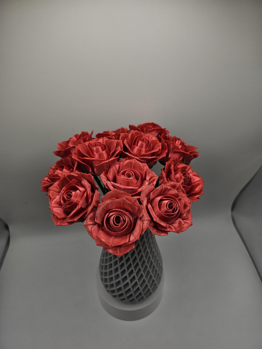Radiant Red roses with Marble Vase (etsy image id: 6564188060)