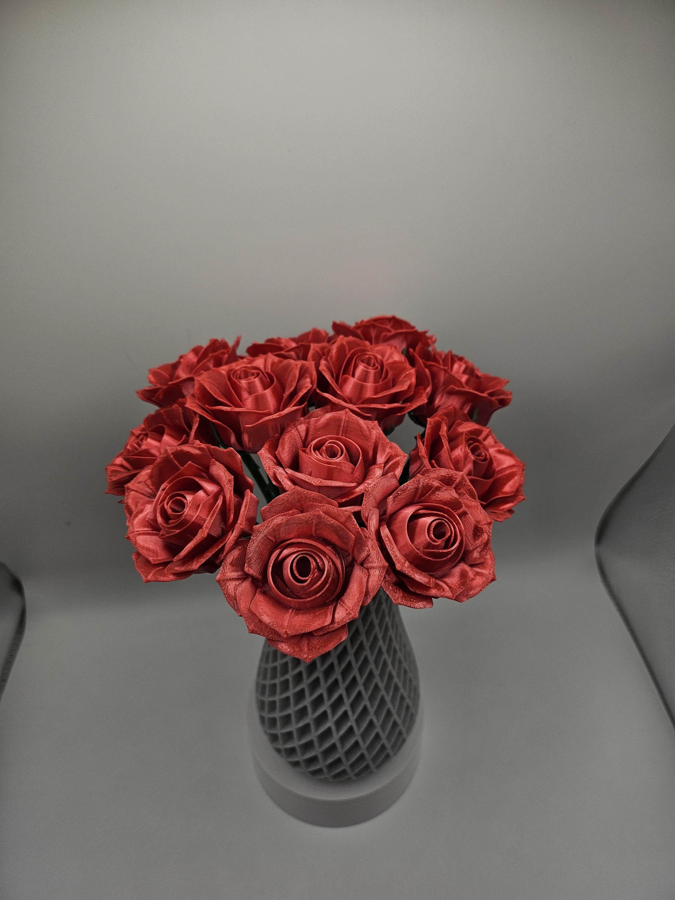 Radiant Red roses with Marble Vase (etsy image id: 6564188060)