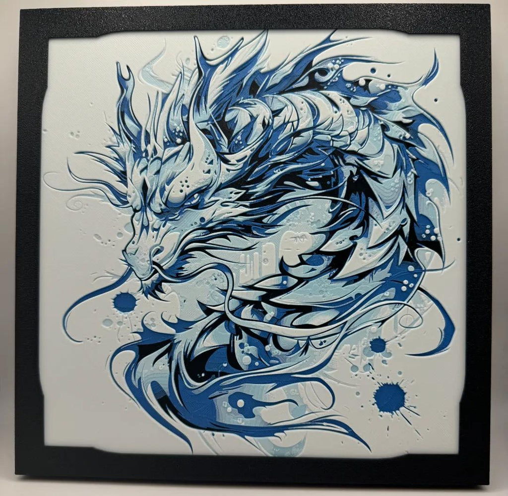 Water Elemental Dragon Painting - 3D Printed (etsy image id: 6566195719)