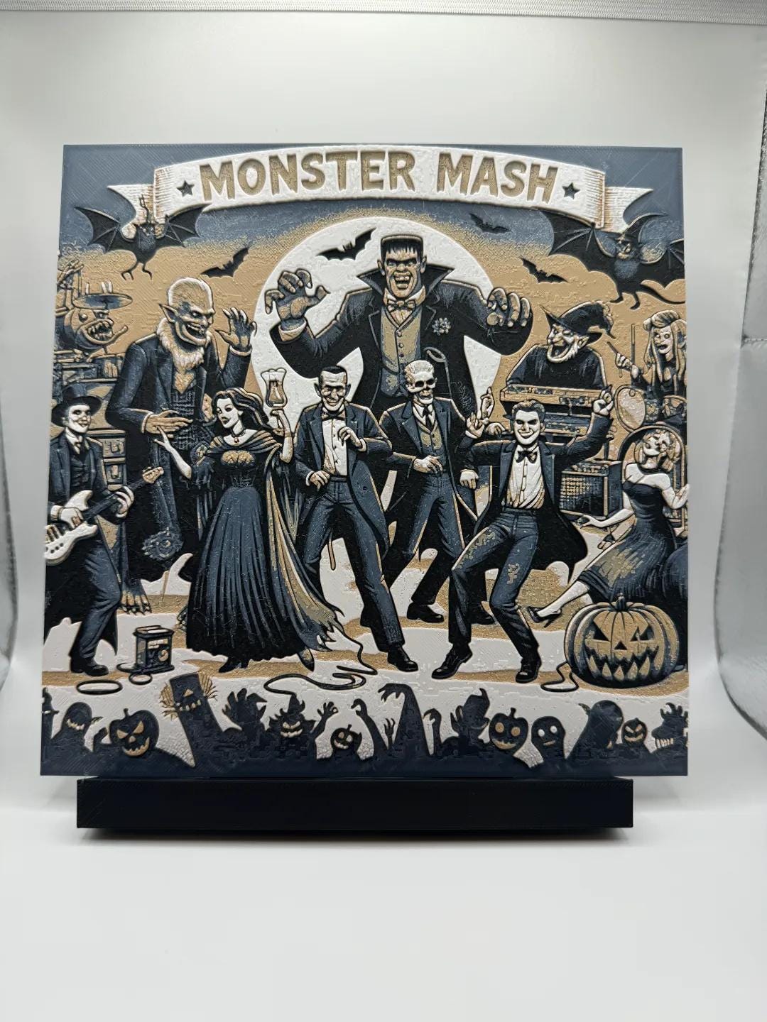Halloween Monster Mash Painting - 3D Printed (etsy image id: 6566273035)