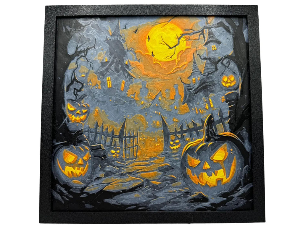 Spooky Halloween Painting - 3D Printed (etsy image id: 6566279075)