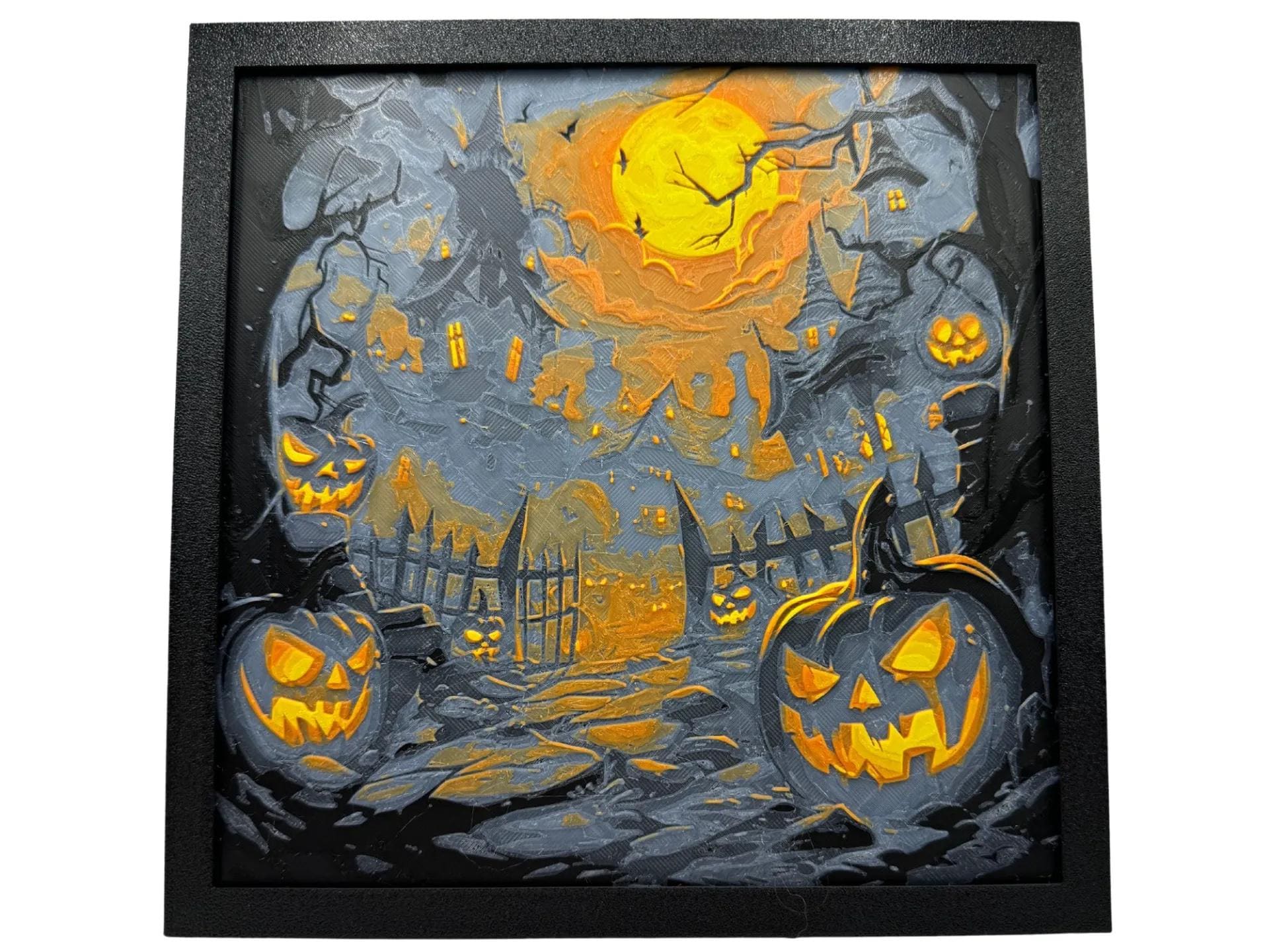 Spooky Halloween Painting - 3D Printed (etsy image id: 6566279075)