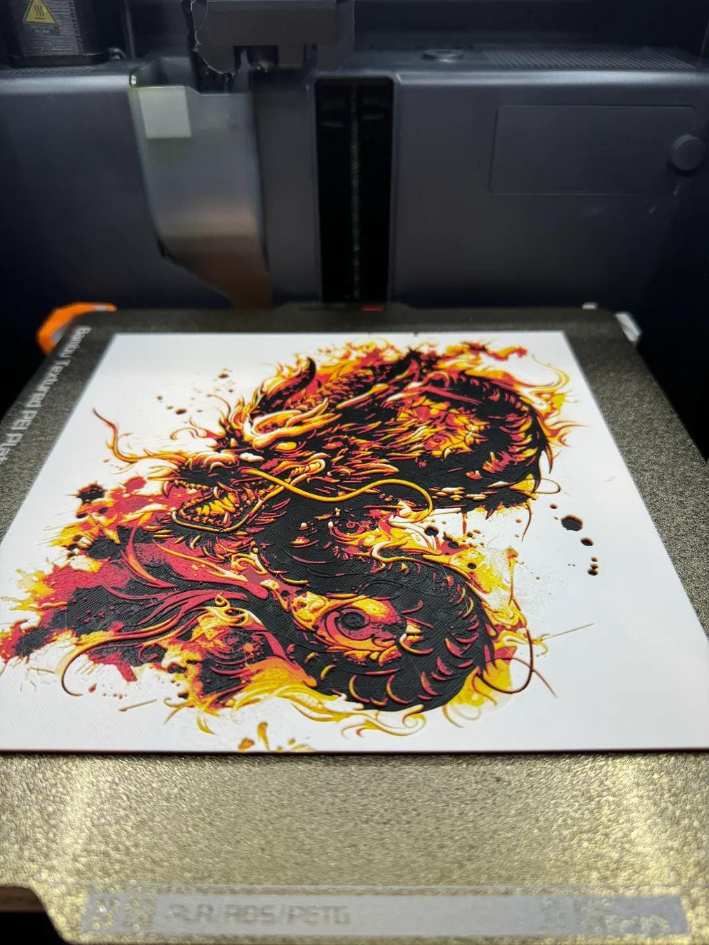 Fire Elemental Dragon Painting - 3D Printed (etsy image id: 6566536343)