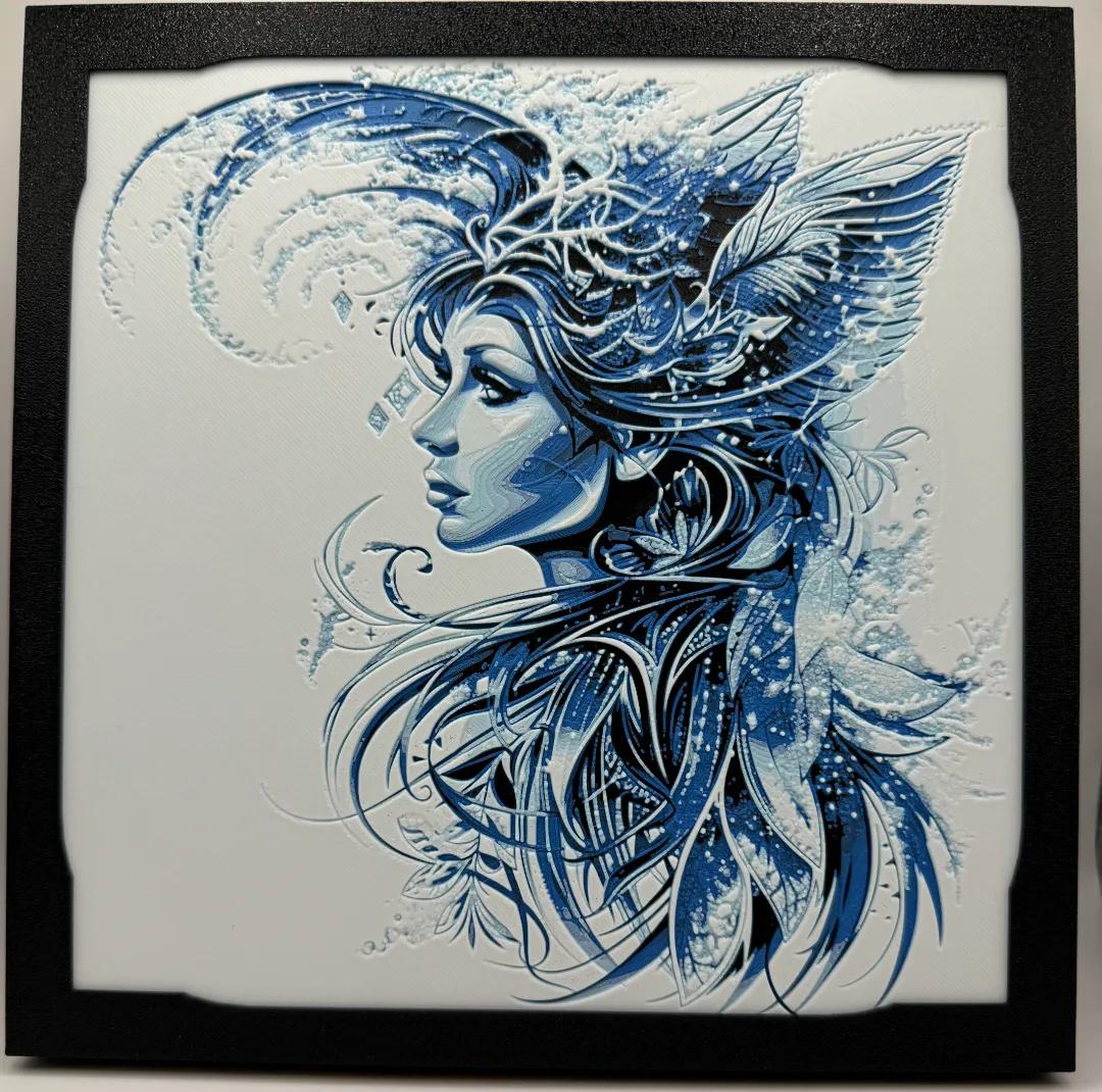 Elemental Water Fairy Painting - Multiple Options - 3D Printed (etsy image id: 6566548719)