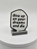 Attack on Titan Levi Manga - Give Up On Your Dreams and Die Speech Bubble Key Chain (etsy image id: 6596227471)