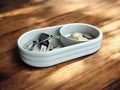 Modern Mid-Century Tray with sliding Coin Bowl (etsy image id: 6632182058)