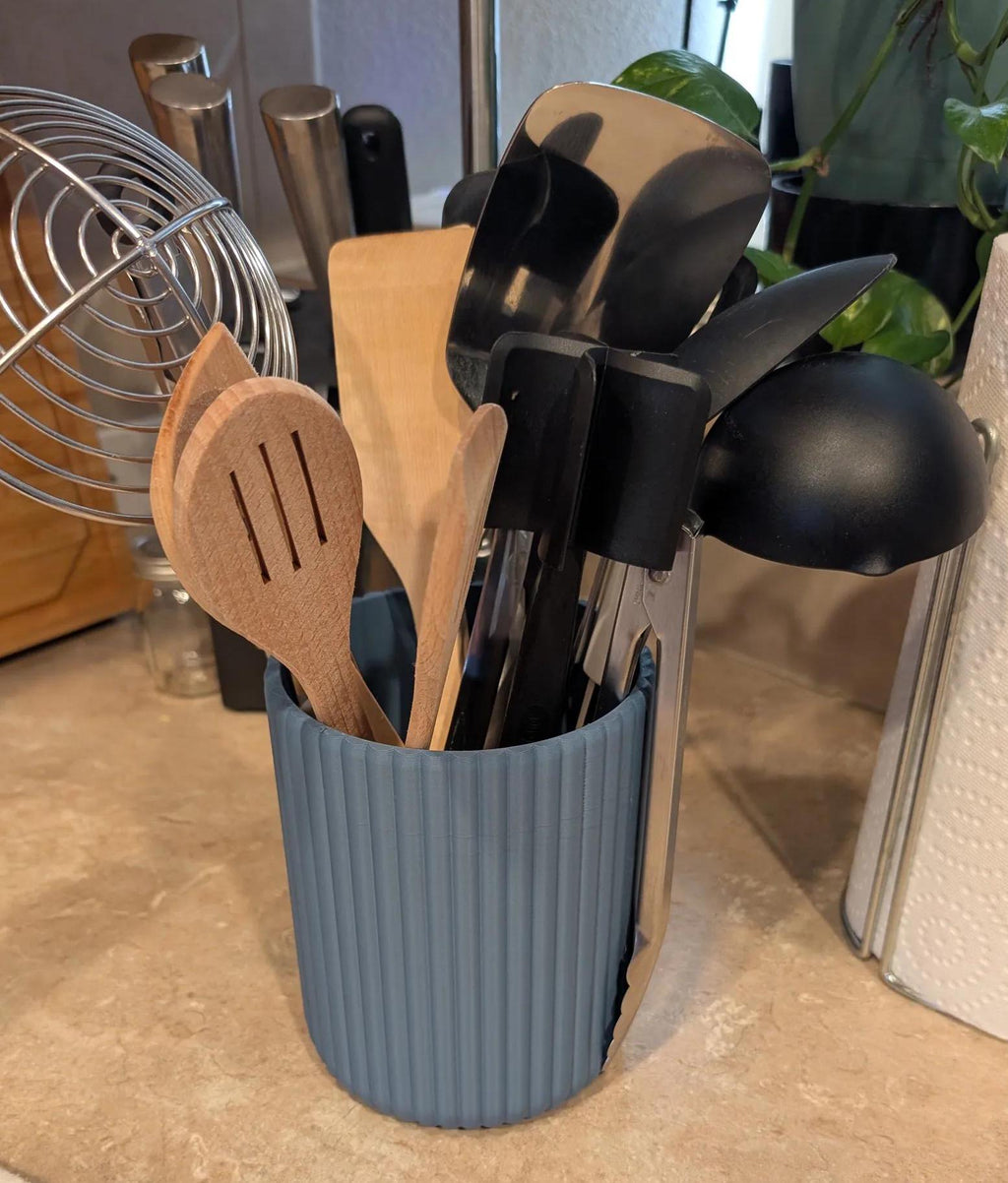 Ribbed Kitchen Utensil Holder / Basket - 22 Color Options! (etsy image id: 6632226062)