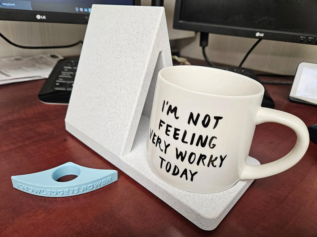 Triangle Book Nook with Coaster: Bedside Table Organizer (etsy image id: 6648280400)