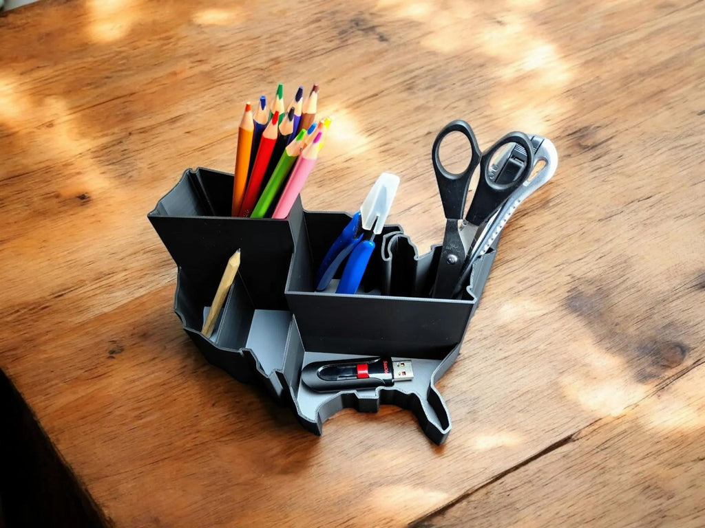 USA Desk Organizer: Modern Office Decor (8x5x4) (etsy image id: 6680217461)