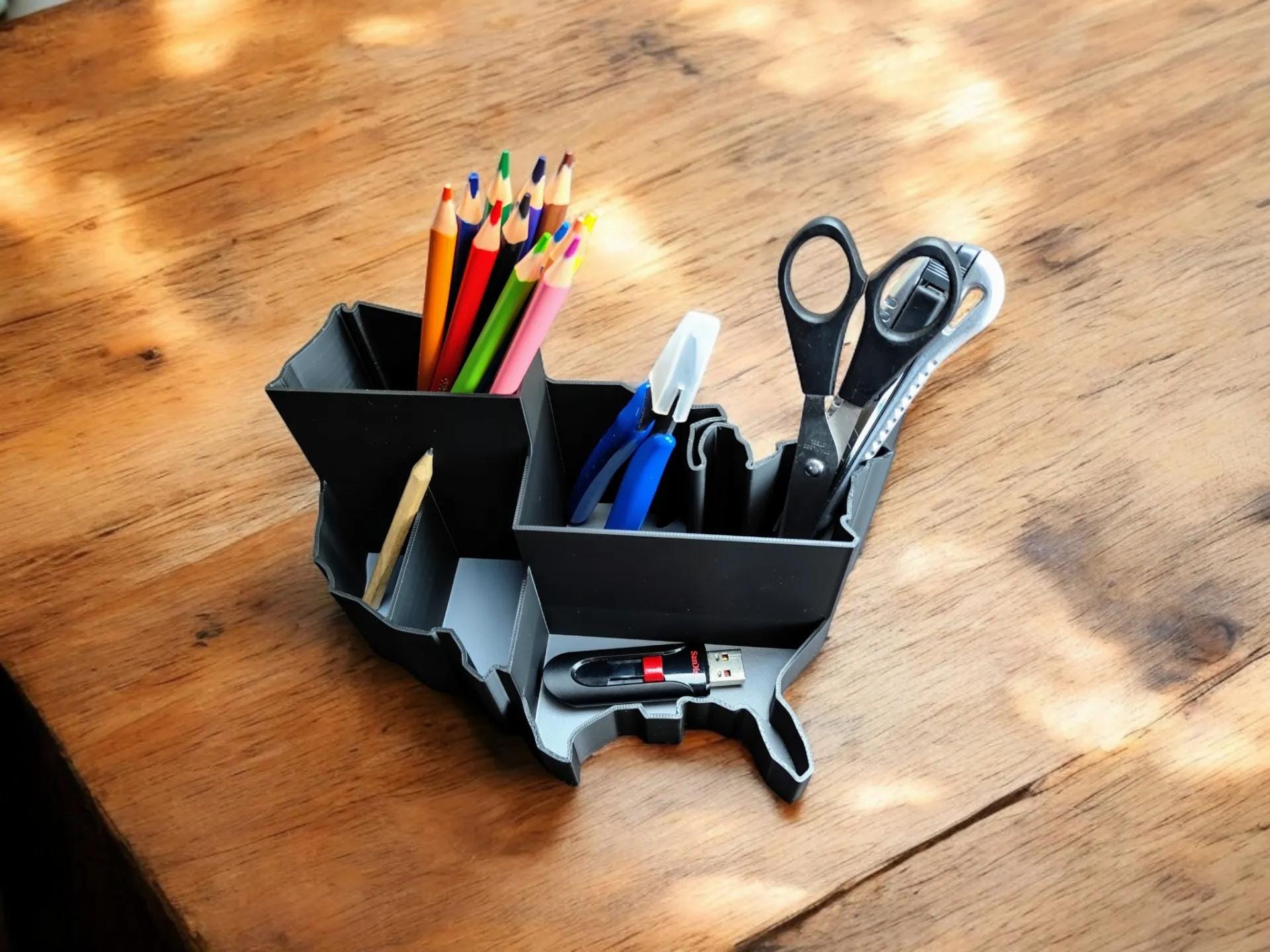 USA Desk Organizer: Modern Office Decor (8x5x4) (etsy image id: 6680217461)