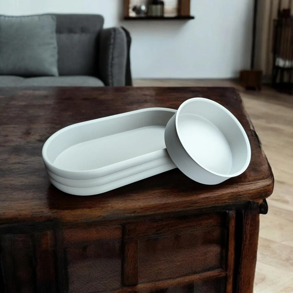 Modern Mid-Century Tray with sliding Coin Bowl (etsy image id: 6680249239)