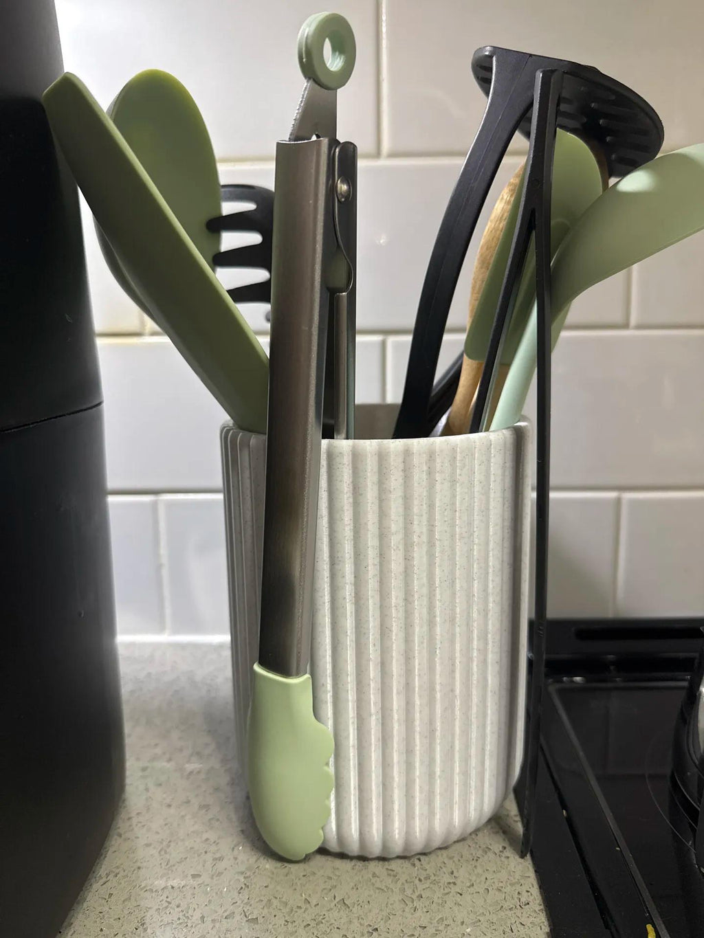 Ribbed Kitchen Utensil Holder / Basket - 22 Color Options! (etsy image id: 6680292485)