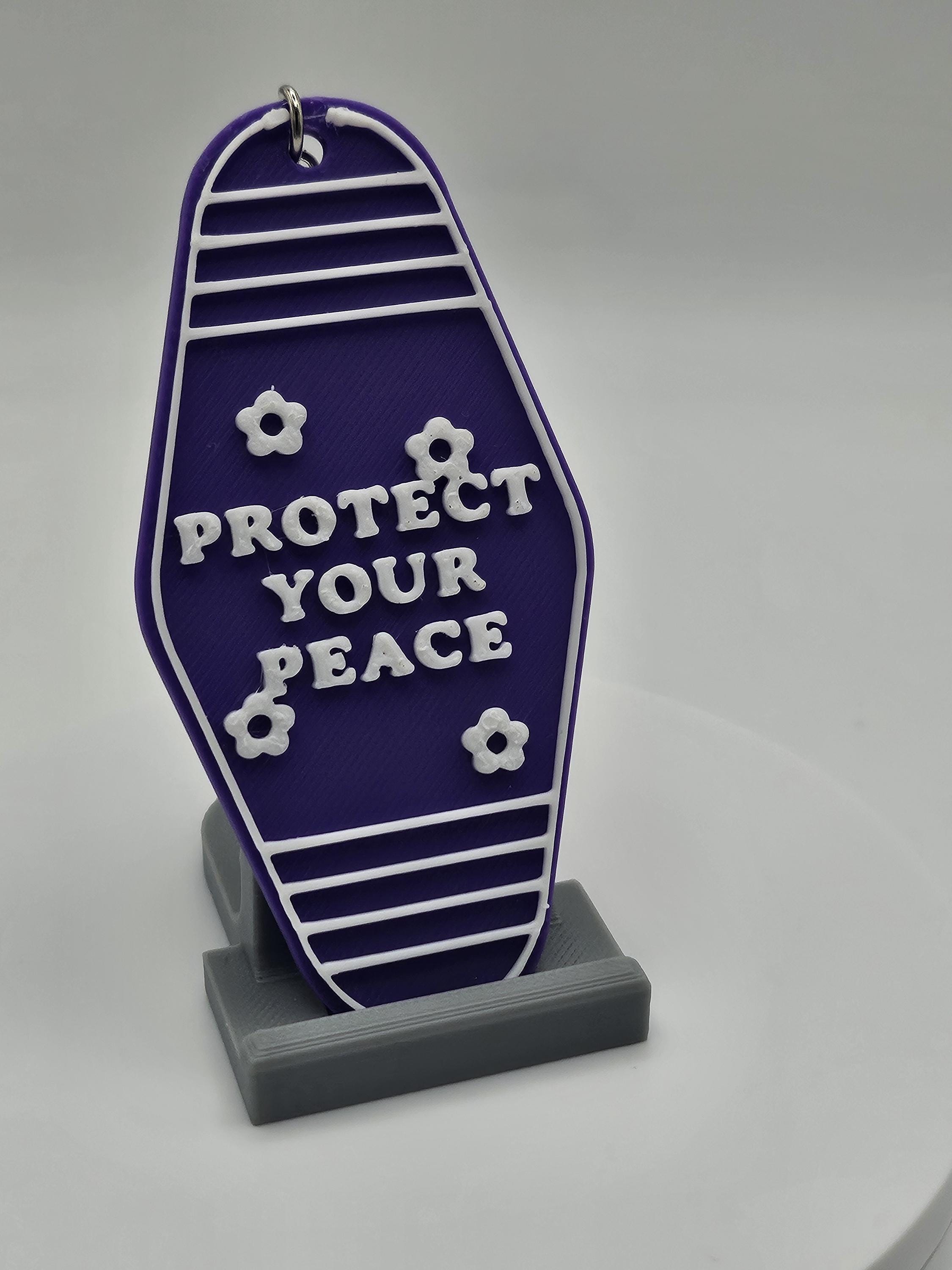 Protect Your Peace - Motel Keychain - Positive Affirmation & Motivational (etsy image id: 6684956014)